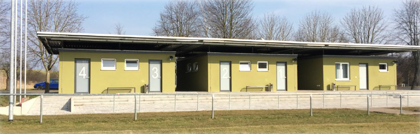 Neubau Sportlerheim Kromsdorf - Umkleiden und Sanitärbereich